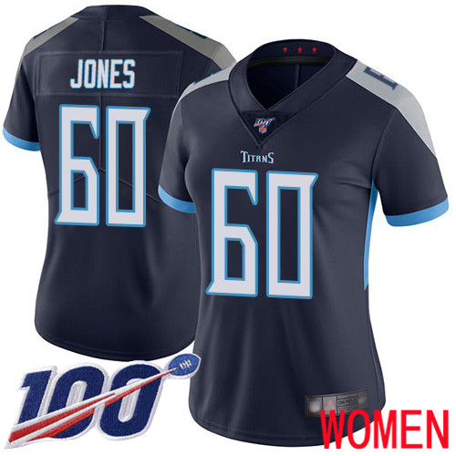 Tennessee Titans Limited Navy Blue Women Ben Jones Home Jersey NFL Football 60 100th Season Vapor Untouchable